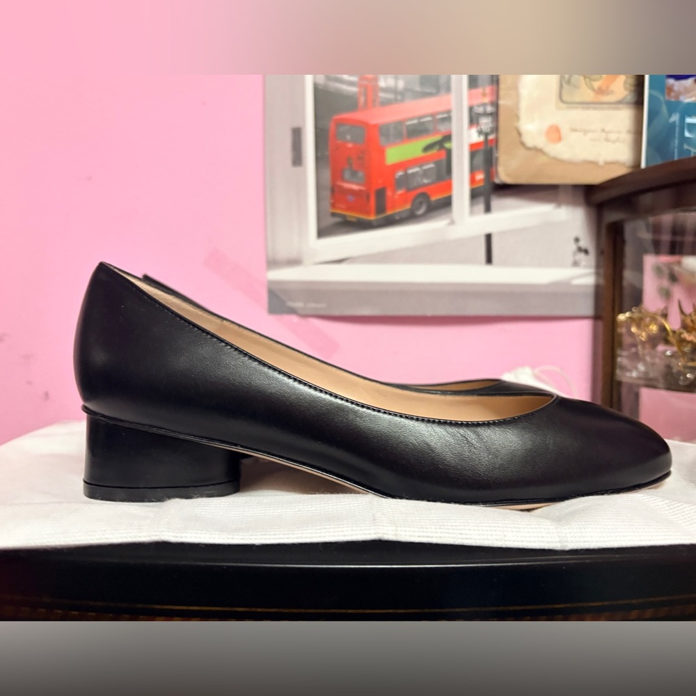 Stuart Weitzman Black Leather Block Heel Pumps – New, Never Worn – Size 9